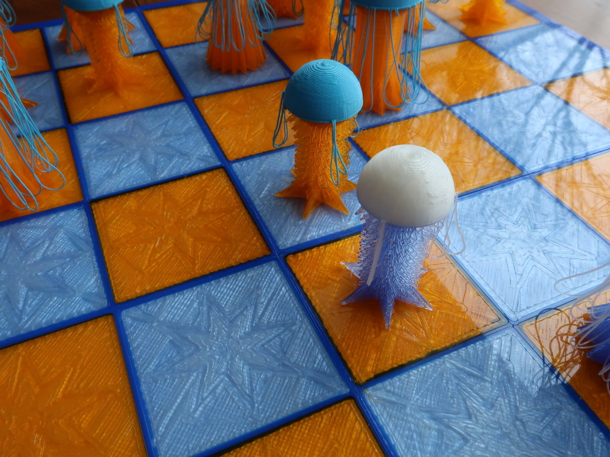 Chess-checkers Board - toolpath painting