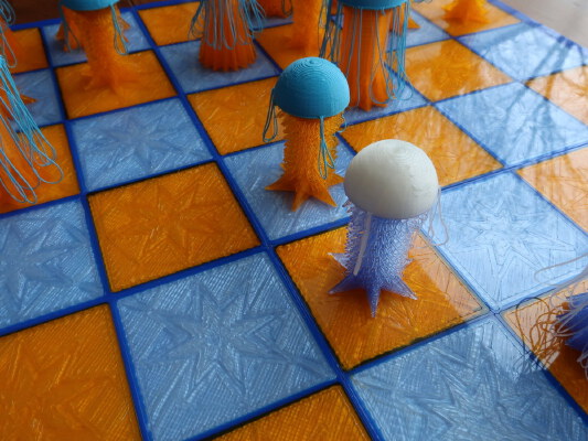 Chess-checkers Board - toolpath painting | 3d print model