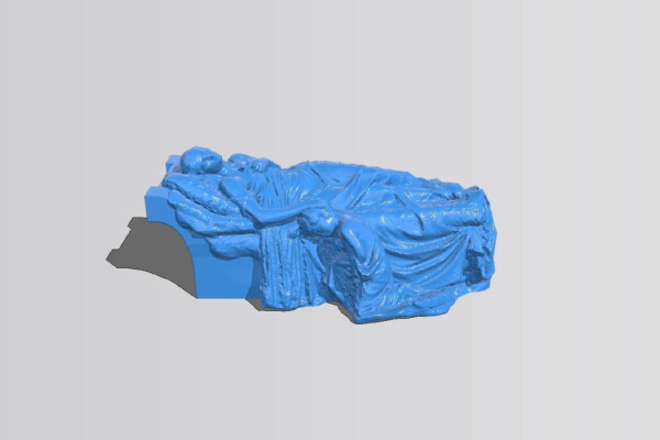 Child crying over mother | 3d print model