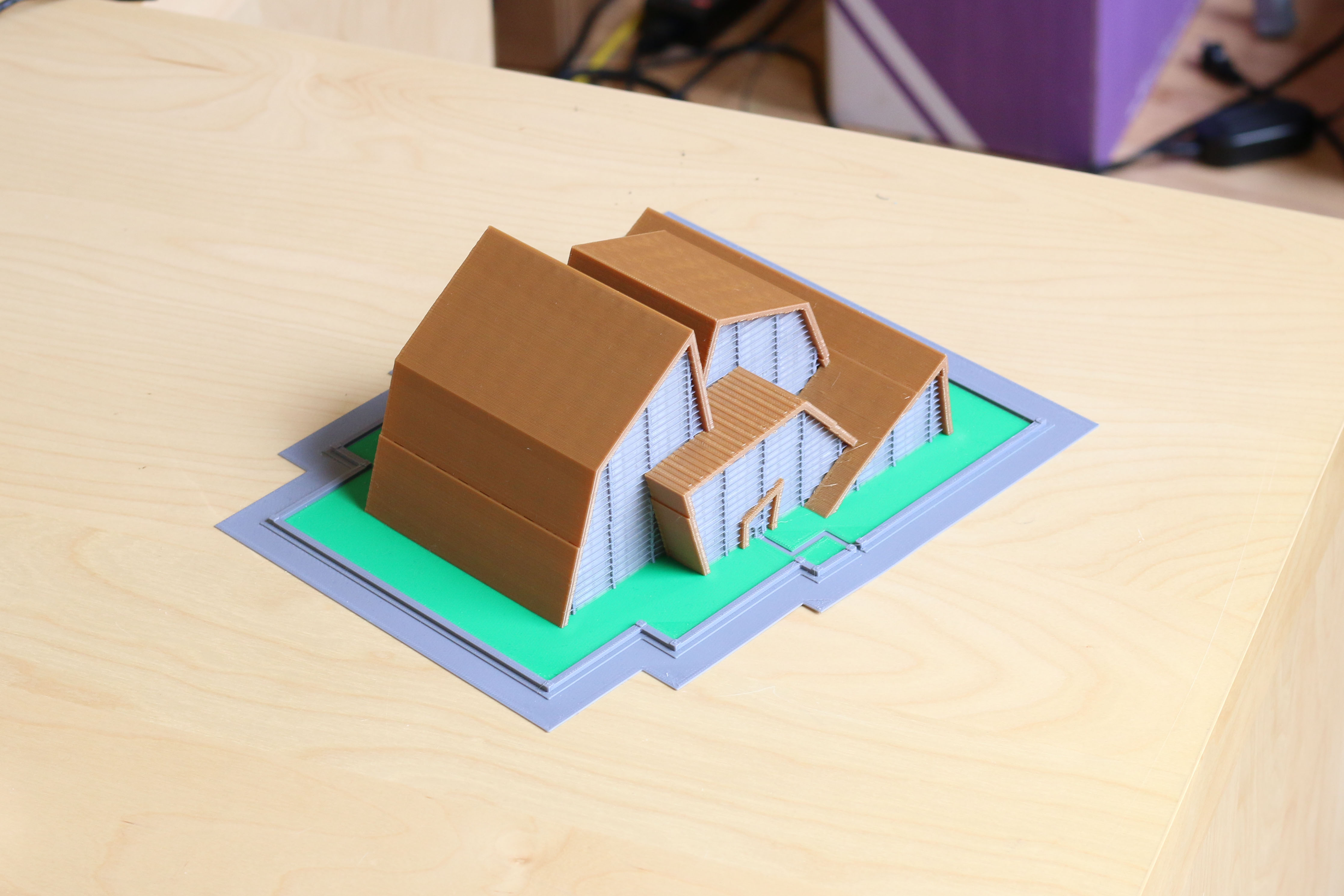 Multi-Color Nordic-Inspired Architectural Model