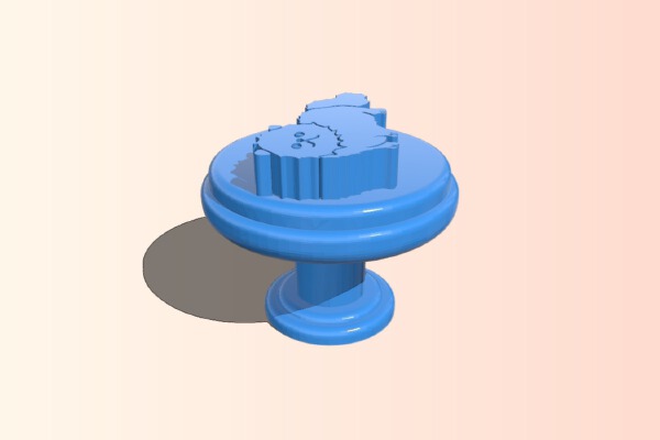 Persian Cat Knob 1 | 3d print model