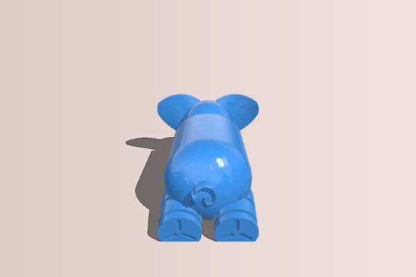 Elephant with tail by le FabShop | 3d print model