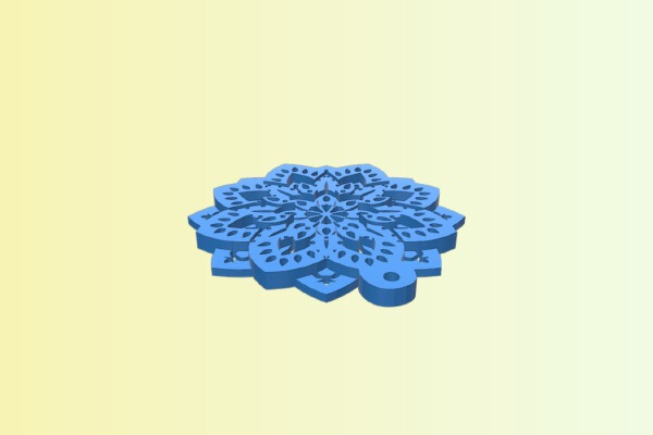 Mandala keychain | 3d print model