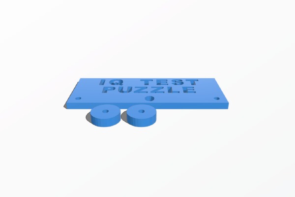 String and washer puzzle | 3d print model
