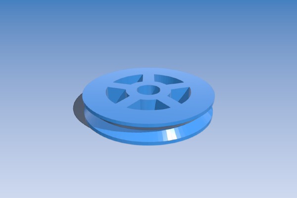 Mechanum wheel, 0.2" flat-shaft. | 3d print model
