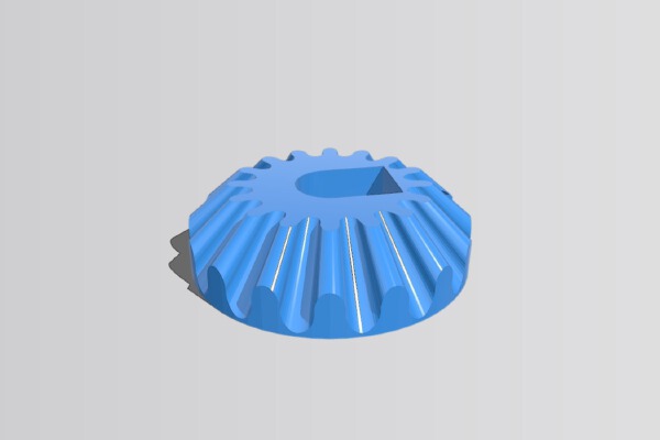 Bevel Gear with Setscrew | 3d print model
