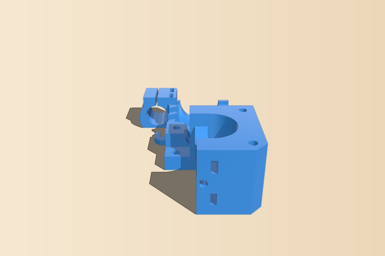 Prusa i3 MK2S extruder body with 12mm induction probe holder
