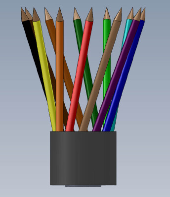 Carrousel color pencils holder crayons de couleur lapizes de color | 3d print model