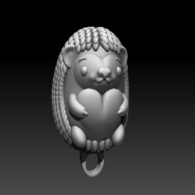 Hedgehog Heart Keychain | 3d print model
