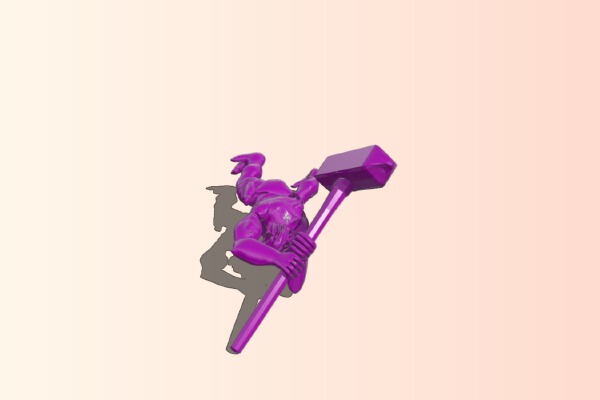 Dragon born barbarian with a maul | 3d print model