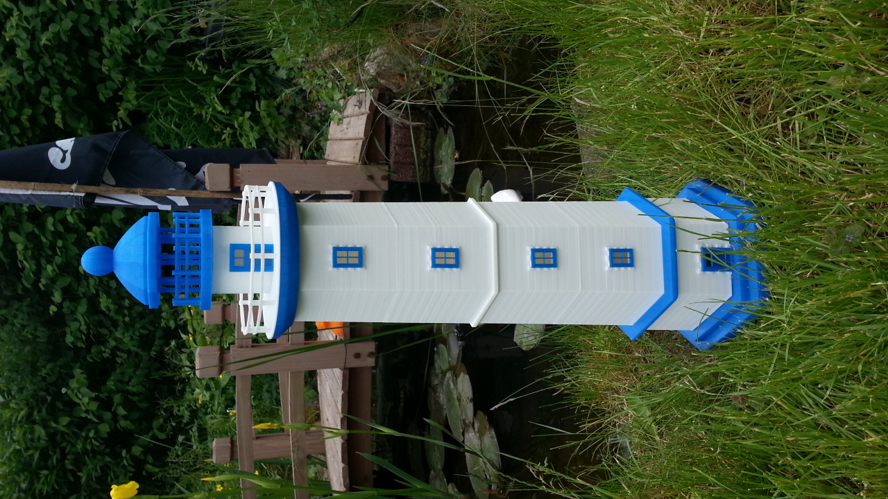 Hexagonal Base Lighthouse Model Remix