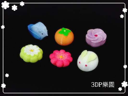 Japanese Desserts - have hole ( 5 types ) | 3d print model