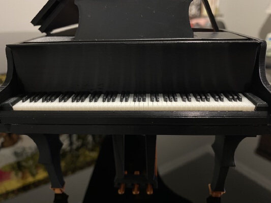 Grand piano with moving parts | 3d print model