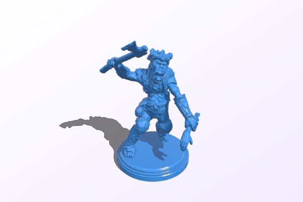 Orc Chief Attacking with Human Arm | 3d print model