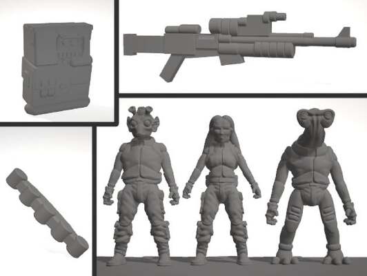 Sculptris Dummies: Star Wars Alien Rebels | 3d print model