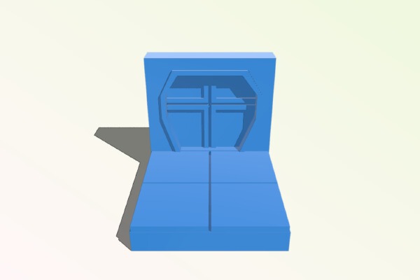 Openforge Smooth Sci-fi Doorway | 3d print model