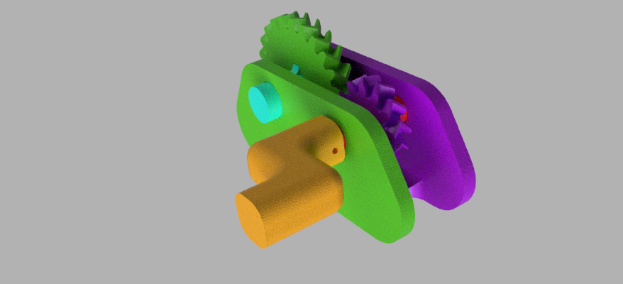 Herringbone Gear Desk Fidget | 3d print model