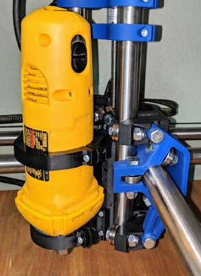 Mostly Printed CNC -Add On- Dewalt DW660 Mount -Burly- | 3d print model