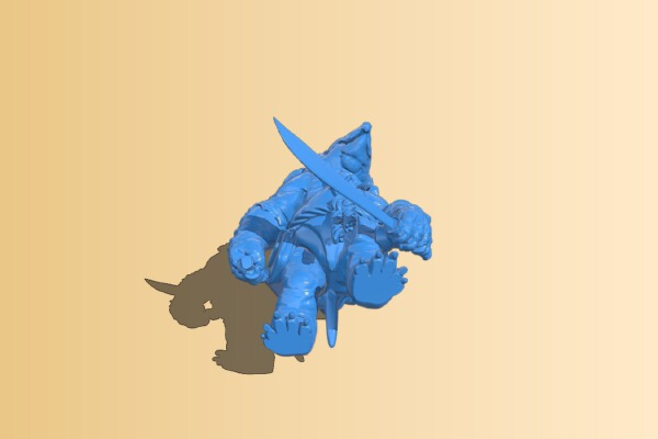Dual Sword Tortle | 3d print model