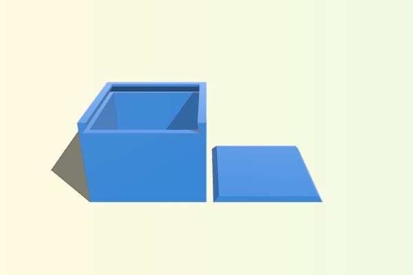 Box with slide-in lid "Krabička" | 3d print model