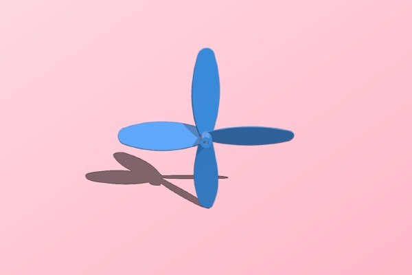 propeller (helicopter) 4 blades | 3d print model