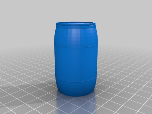 3.75 scale 1:18 Sci Fi barrel, 55 gallon drum of Space Mayonaise | 3d print model