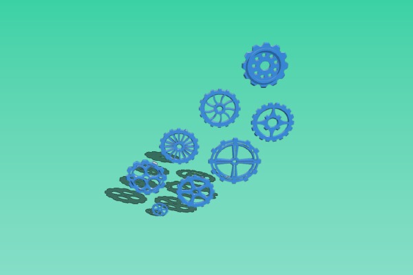 Steampunk Gear Collection V1 | 3d print model