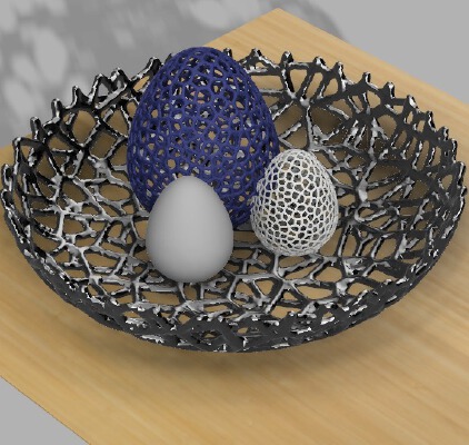 Voronoi Easter egg nest | 3d print model