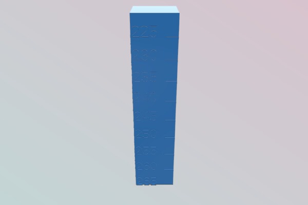 My Customized Temperature Calibration Tower 265-225 | 3d print model