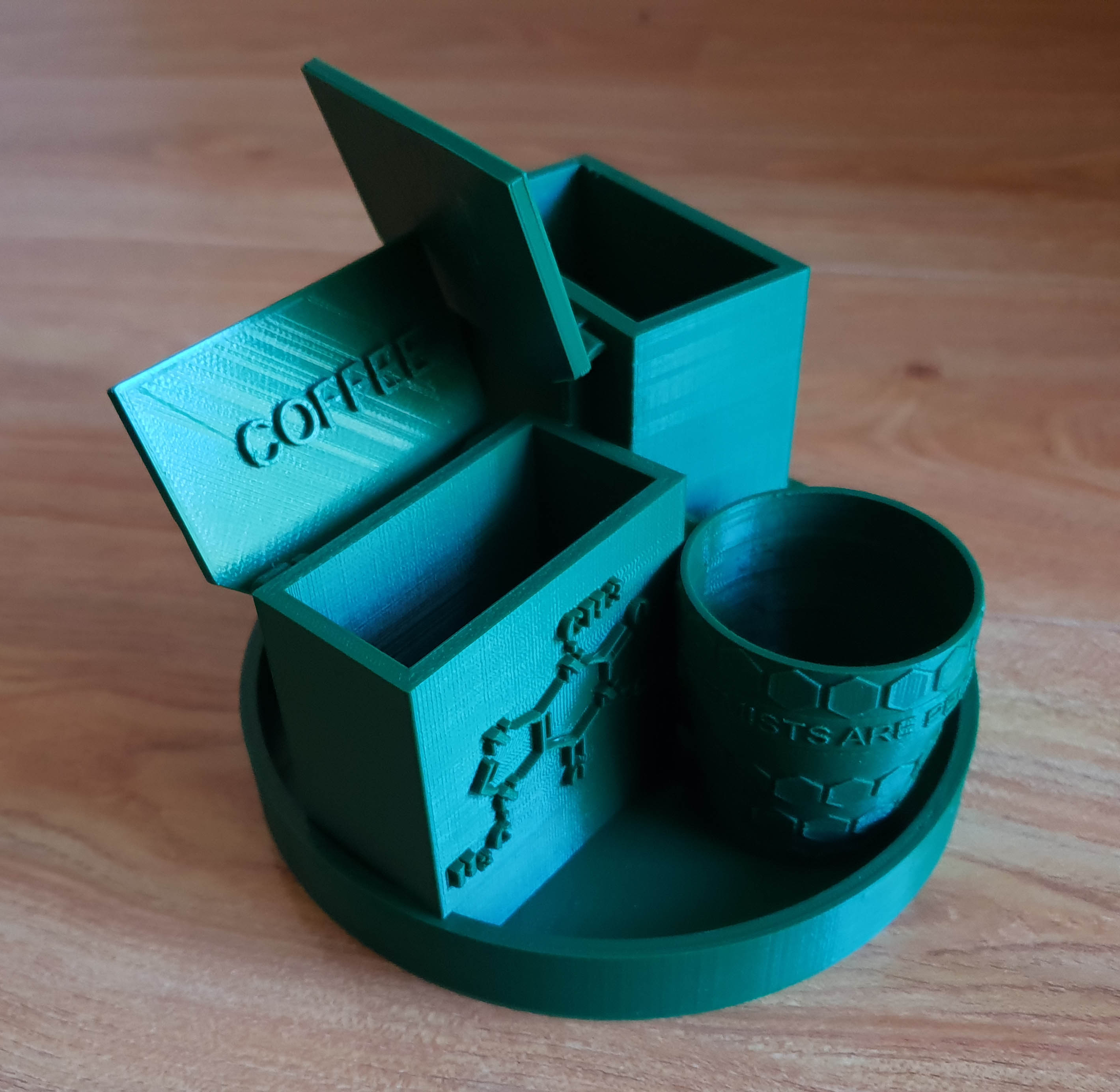 Chemist Coffee_Sugar and Mug Desk Organizer
