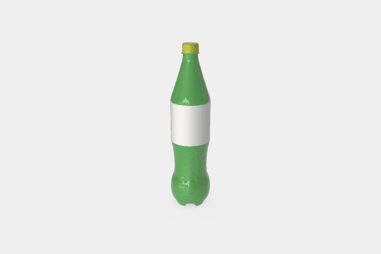 Free Plastic Soda Water Bottle Mockup