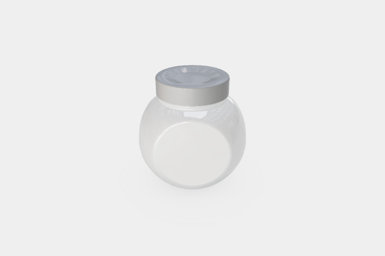 Plastic Cap Transparent Jar Mockup