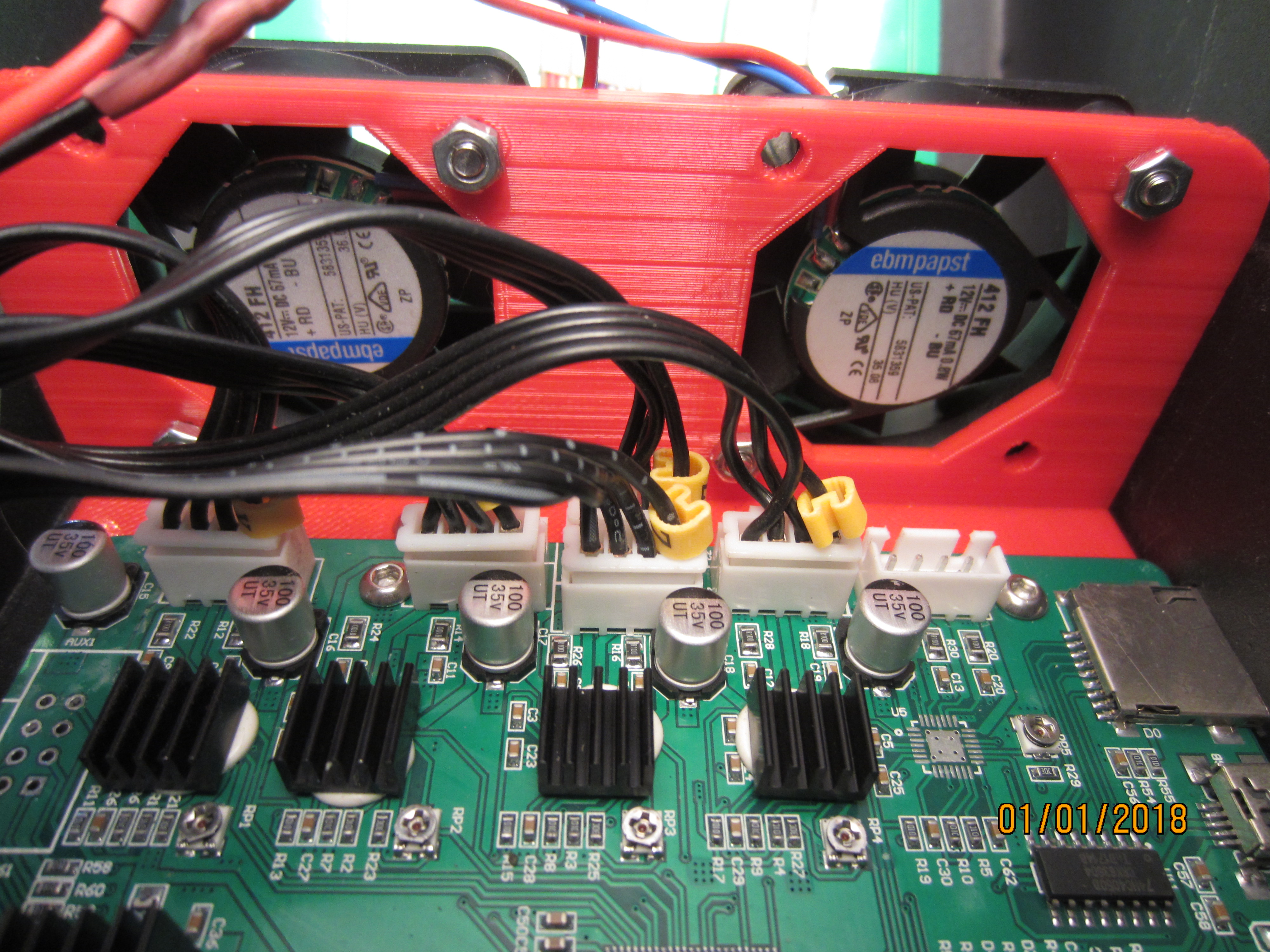 CR10 S4 Internal 50mm fan to 2x 40mm fan mount