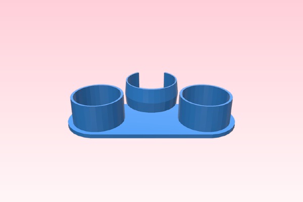 Vacuum accessories holder for Vax - OpenSCAD Parametricish | 3d print model
