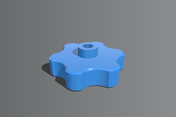 RV Window Knob with 8mm Shaft | 3d print model