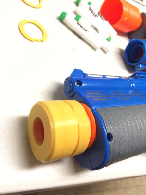 Nerf barrel to 1_2 inch pvc pipe adapter | 3d print model