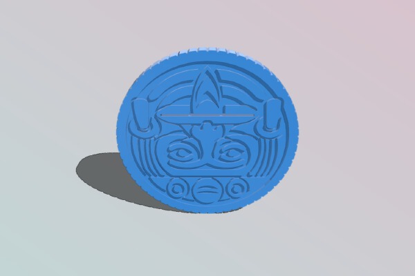 Aztec Coin Toothpaste Squeezer | 3d print model