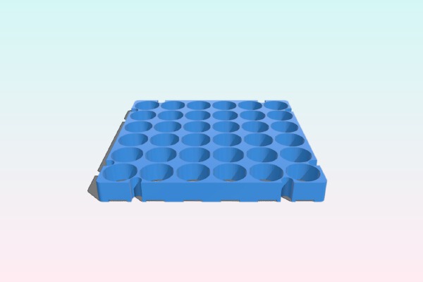 36x 18650 Li-Ion battery pack 12.6V | 3d print model