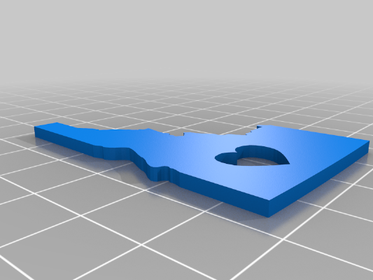 Floating State Ornaments with Heart Cutout | 3d print model