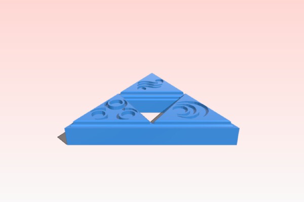 Fixed Triforce - Attack of the bevel | 3d print model