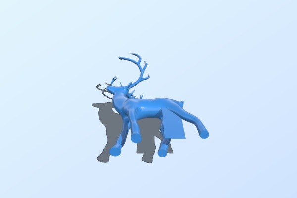 Christmas Deer fixed Leg | 3d print model