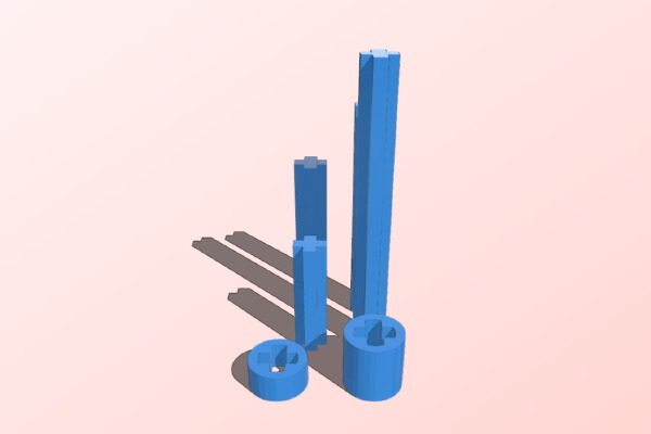Small Lego technic parts | 3d print model