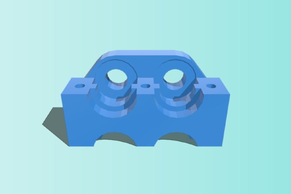 Quad JHead Adaptor for Dual i3 Bowden JHead Mount | 3d print model