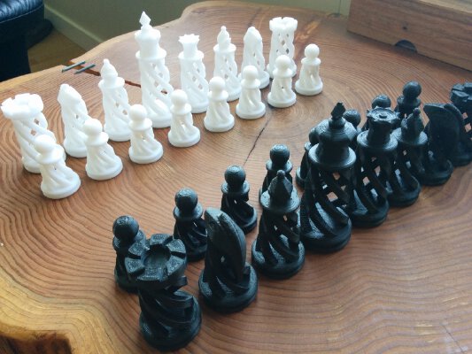 Spiral Chess Set | 3d print model