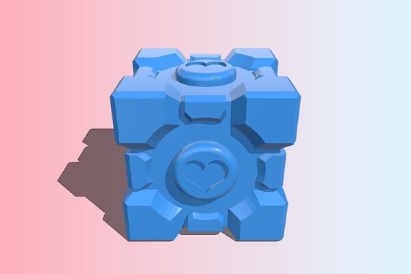 Portal Companion Cube One part | 3d print model