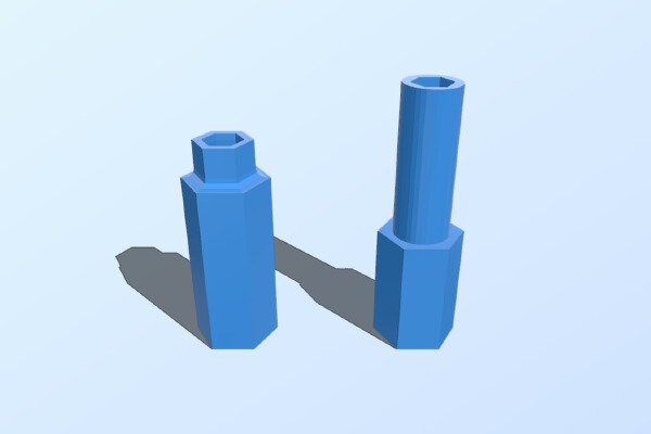 MakerGear M2 z-axis bolt screw driver and counter nut tightener | 3d print model