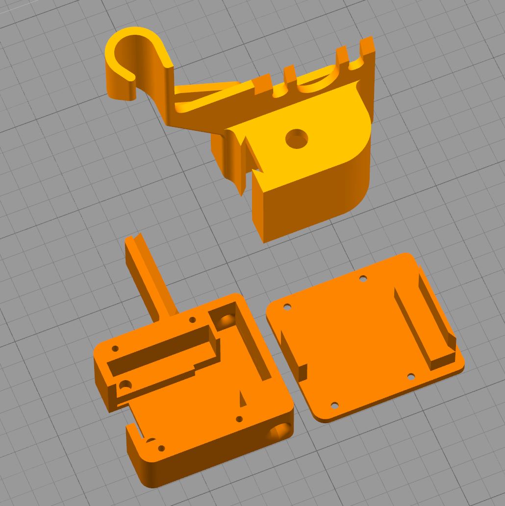 Filament Guide, Sensor, Cleaner & Cable management for the CR-10 with MK8 Aluminium Extruder
