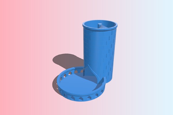 Simple Dice Tower | 3d print model