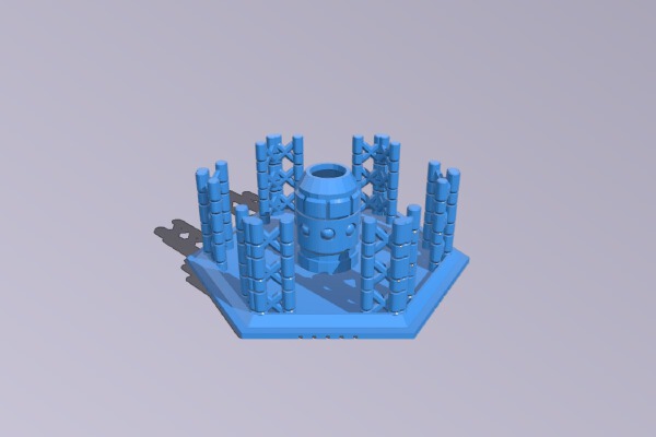 Hexagonal Platform (15mm scale) | 3d print model