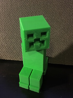 Minecraft Creeper with rotatable head | 3d print model
